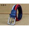 Men'S Elastic Belt, Men'S And Women'S Pin Buckle Elastic Trendy Belt, Canvas Woven Belt, Casual.