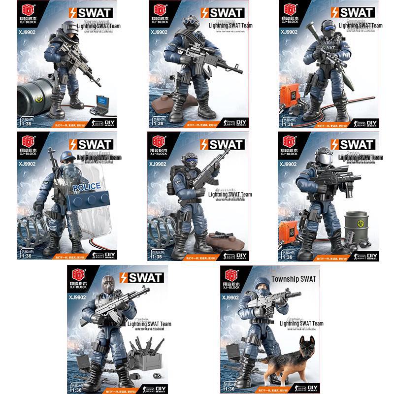 Movable Military Minifigure Building Blocks for Boys