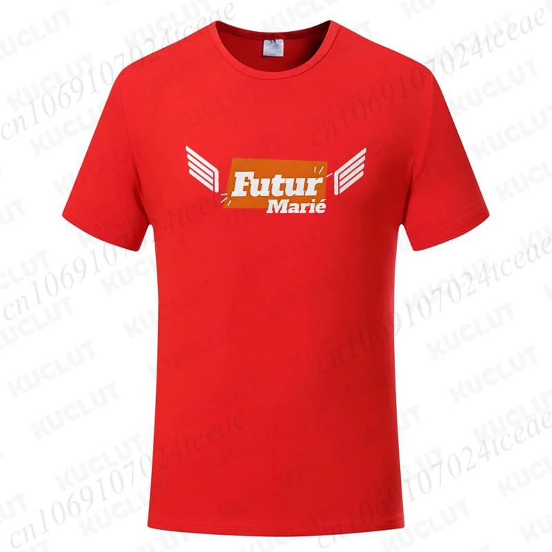 French Evg Team Future Groom Man T-shirt Boyfriend Single Farewell Bachelor Party Squad Tees Shirt Funny Graphic Wedding Tops