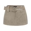 2025 Autumn Winter Suede Mini Skirt with Belt: Anti-Exposure, Slimming, Hip-Hugging Design