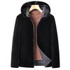 Men's Plus Size Faux Mink Fur Hooded Winter Jacket