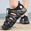 Zomer Heren Sandalen Echt Leer Heren Casual Schoenen Outdoor Heren Leren Sandalen voor Heren Strand Schoenen Romeinse Herenschoenen