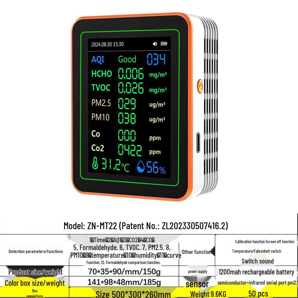 Smart Air Quality Detector: Formaldehyde, CO2, and TVOC Sensor