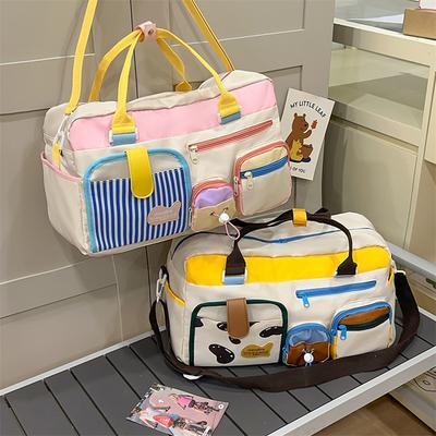 Dopamine Casual Travel Bag for Women, Lightweight Gym Yoga Swim Fitness Duffel, Short Trip Business Trip Carry, Large Handbags