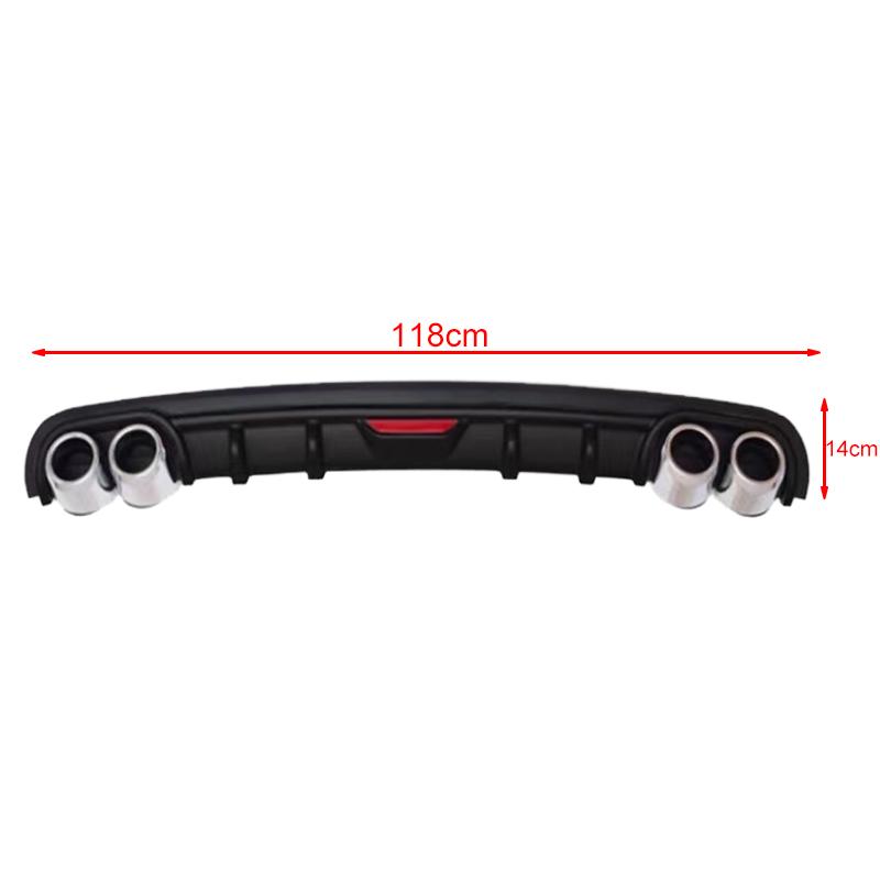 Universal rear bumper spoiler rear lip rear spoiler rear car ABS spoiler High quality 120-128CM Black 118cm