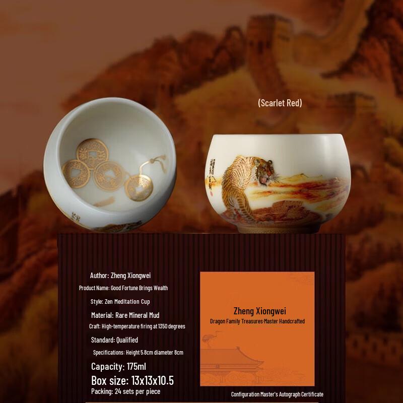 Gilded Mutton Fat Jade Porcelain Tea Cup