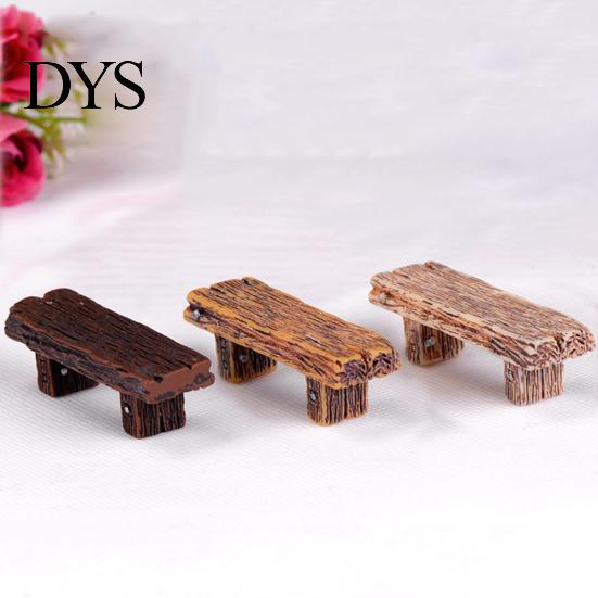 Micro Landscape Romantic Craft Resin Double Stool Bench Garden Figurine Decor