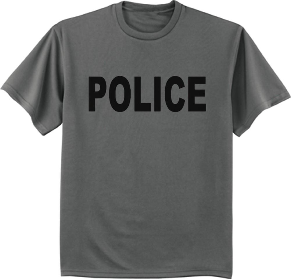 Police t-shirt black design on gray Men s police shirt police tee shirt Unisex T-Shirt XXXXL