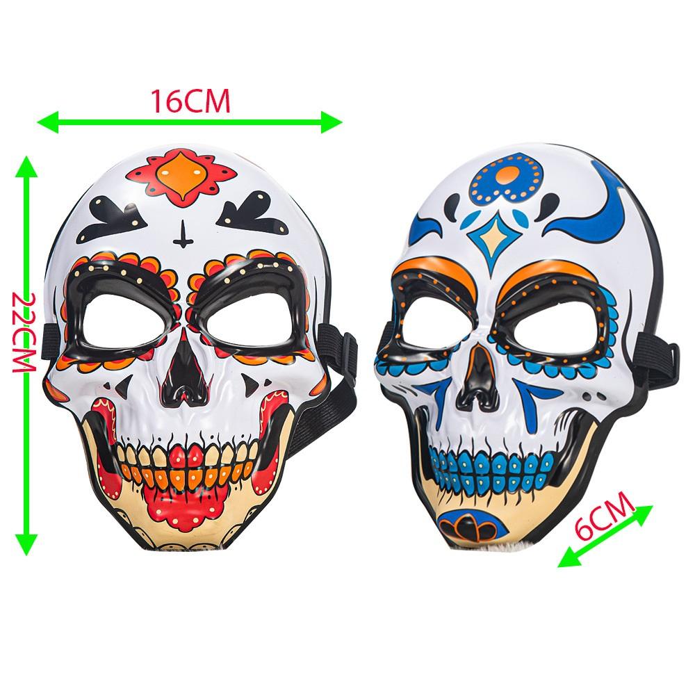Day of the Dead Mask Mexican Printed Face Mask Halloween Grimace Skull Bar Catwalk Performance Props Carnival Dance Decoration Atmosphere Mask