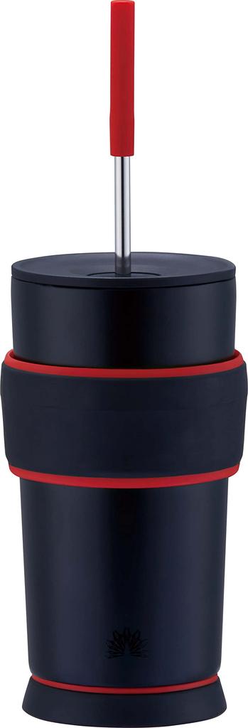 Peacock RB Gaming Tumbler with Vacuum Keeps Hot and Cold Sports and Carbonated Beverages Hot and Red and Black ATX-R55 Straw, 550ml, Insulated,