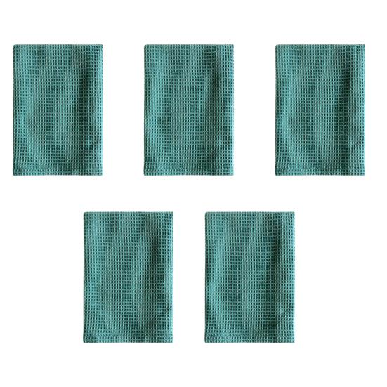 5Pcs Dishwashing Towels Pure Color Water Absorption Cotton Kitchen Clothes Stain Removing Dishcloths Kitchen Rags