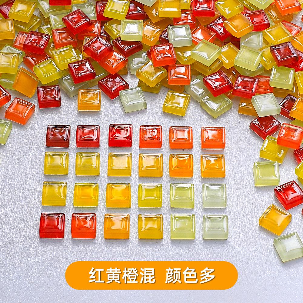 600 шт. 1x1 см хрустальная мозаика крошечная мозаика DIY хобби ручной работы кристалл ремесло для ванной комнаты кухня украшения дома DIY художественные проекты оранжевый