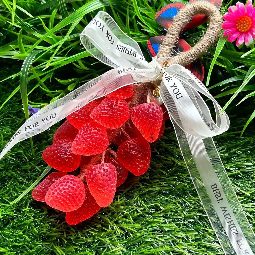 Crystal Strawberry Aromatherapy Essential Oil Soap - Handmade, Long-Lasting Fragrance, Free Shipping