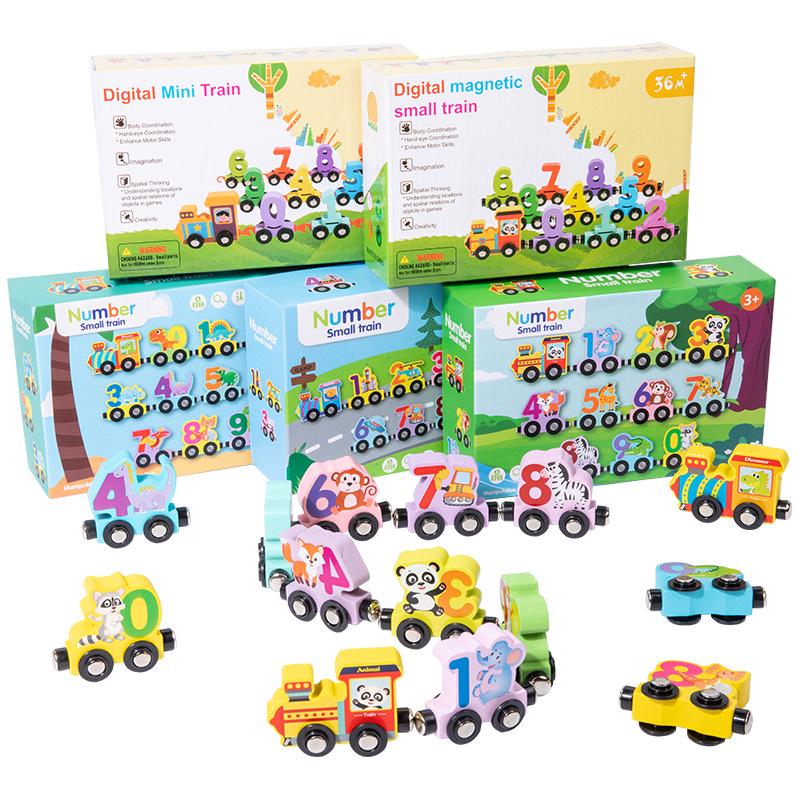 Children's Magnetic Train Set: Wooden Educational Puzzle Compatible with Brio Tracks