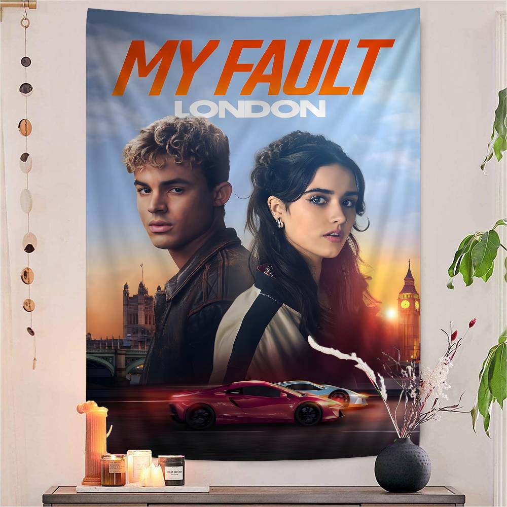 My Fault Culpa Mia 2023 Movie Vintage Hippie Wall Hanging Tapestries Bohemian Wall Tapestries Mandala INS Home Decor