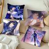 Yelan Anime Game Genshin Impact Pillow Case Sofa Cushion Cover Room Home Decoration