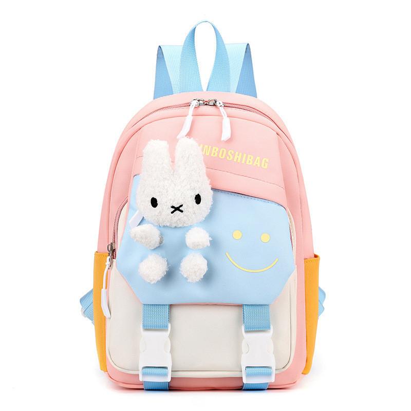 2024 Trendy Cute Cartoon Kids Backpack Fashionable Nylon Design For Boys And Girls With Animal Print
