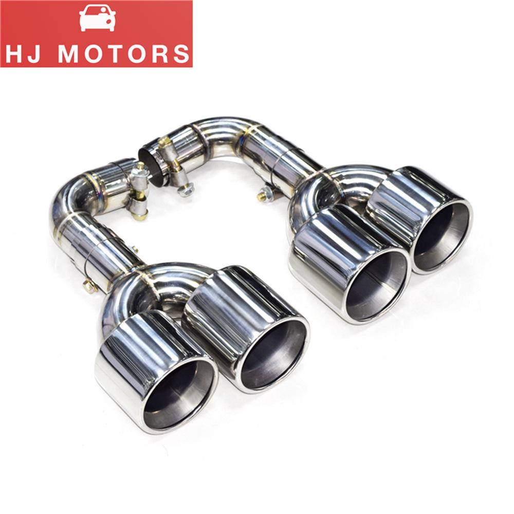 

Чорний вихлопний патрубок з нержавіючої сталі для BMW X3 (моделі 08-16) срібний