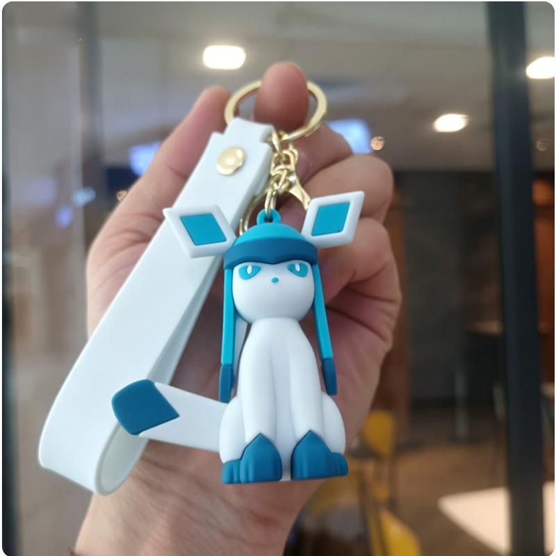 

Pokemon Cartoon Keychain, Pikachu Eevee Family Key Chain, Cute Backpack Hanging Ornament Gift for Students