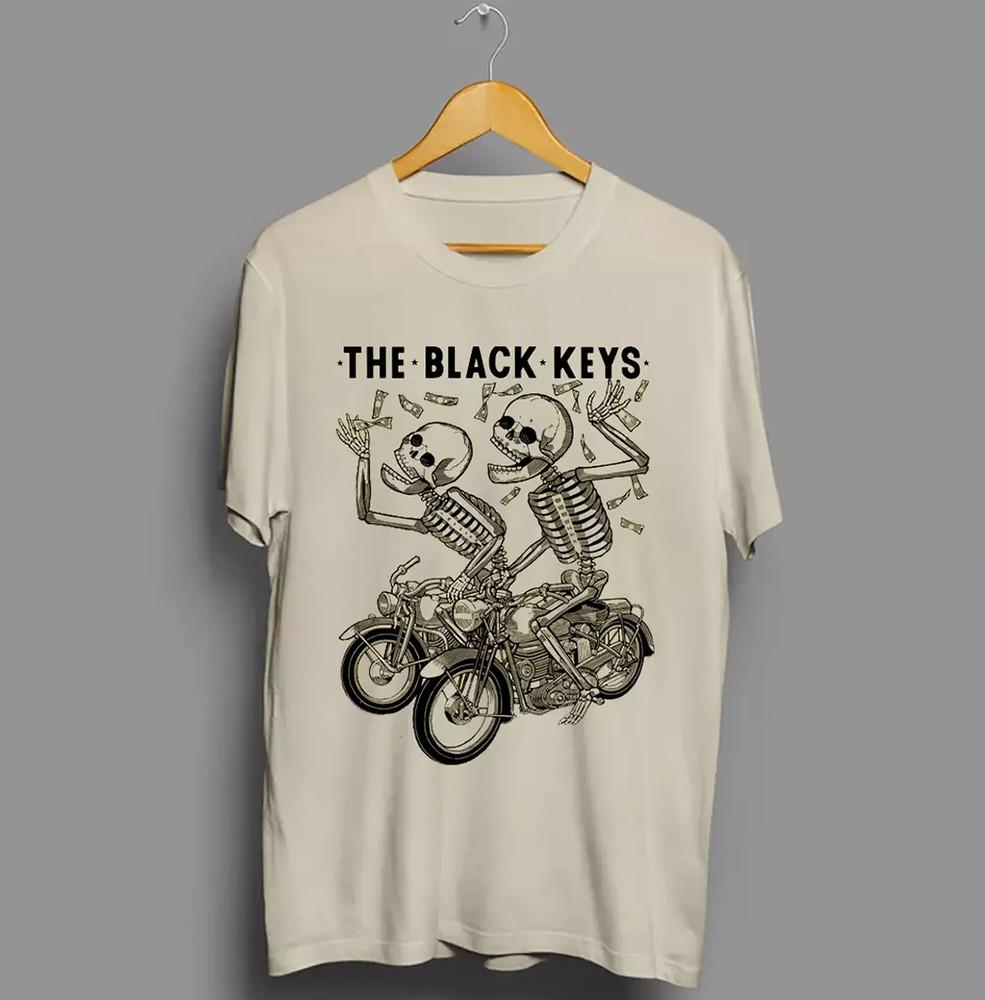 The Black Keys Band Skeleton GIft For Halloween T Shirt Full Size S-5XL Unisex T-Shirt XXL