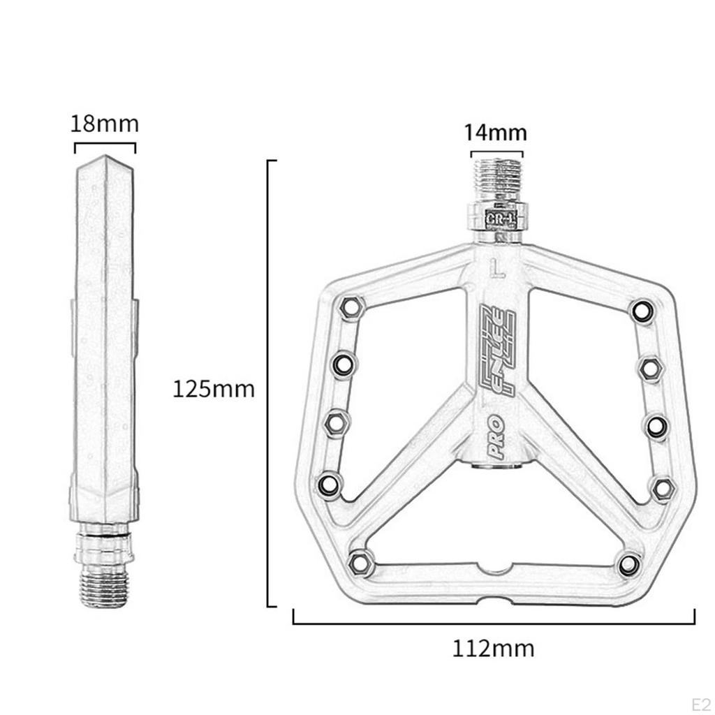 Bicycle Flat Pedal Bike Pedals Universal Ultralight Nylon Cycling for Adult