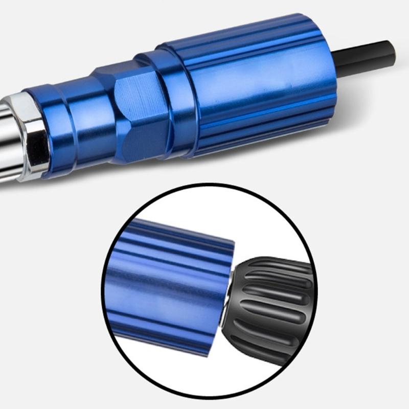 Compact Electric Rivet Guns Adapter For Drill With Lightweight Alloy Design And Hex Shank For Metalworking