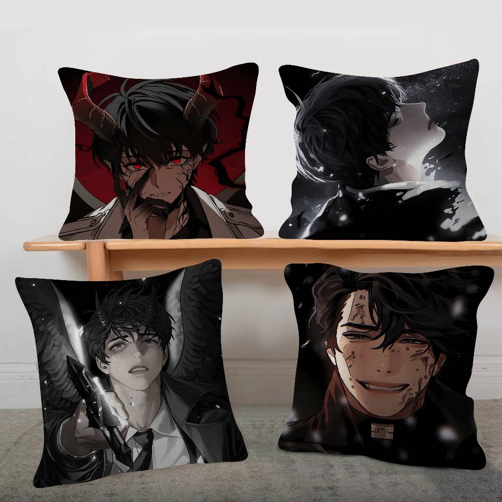 Anime Omniscient Reader Cartoon Series Square Pillowcase Soft Waist Sofa Cushion Cover Bedroom Room Pillowcase