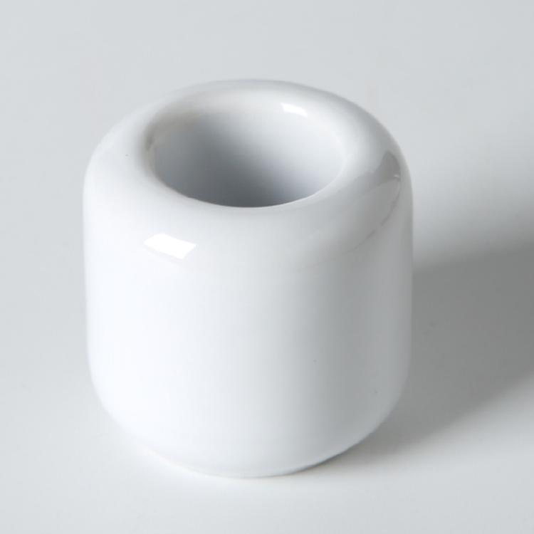 5PCS White Ceramic Candle Holders for Holiday Decoration For 0.7Inch Diameter Candle Stands Candle Cups