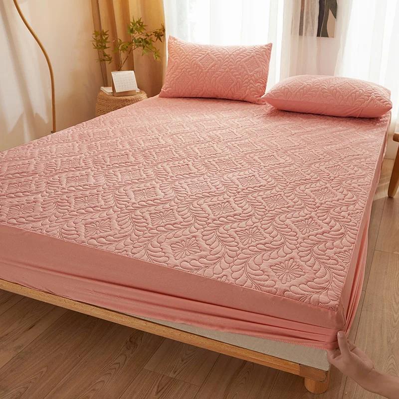 Home Mattress Cover Waterproof Thickened Quilted Waterproof Bed Cover Breathable Mattress Protector Fitted Bed Sheet 140/160x200