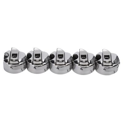 5pcs Sewing Machine Bobbin Cases Metal Embroidery Bobbin Cases for Front Loading