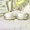 Couple's Mug Vintage Irregular Pearl Ceramic Cup and Saucer Modern Afternoon Tea Dessert Drink Cup Saucer Office Mug Simple Gift
