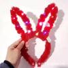 Glowing Plush Rabbit Ear Plus Light Rabbit Ears Headband Halloween Christmas Headdress Luminous Toys