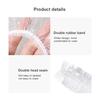 100Pcs Disposable Children Shower Cap For Hair Elastic Mesh Shape Plate Plastic Wrap Cover Food Grade Food Cover