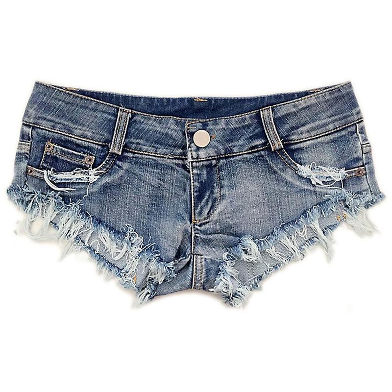 Sexy Women Jeans Denim Shorts Clubwear Super Short Women Skinny Low Waist Hole Short Shorts
