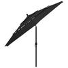vidaXL Sonnenschirm mit Aluminium-Mast 3-lagig Schwarz 3,5 m