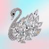 Swan Crystal Brooch: Elegant Women's Luxury Diamond Temperament Pin