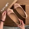 Retro Bow Flat Mary Jane Shoes Women's New Autumn with Skirt One Pedal Doudou Single Shoes