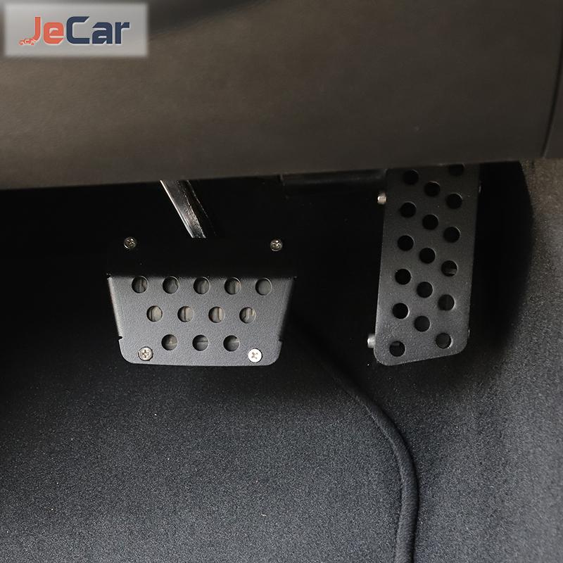 Metal Gas Foot Pedal Cover Kit Nonslip Brake Pedal Pad Cover For Jeep Wrangler JK JL JT 2007 UP Car