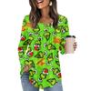 Women's Long Sleeve Tunic Loose Tops Casual Oversized Tops Pleated Tunic Button Down Casual Women's Print Tops