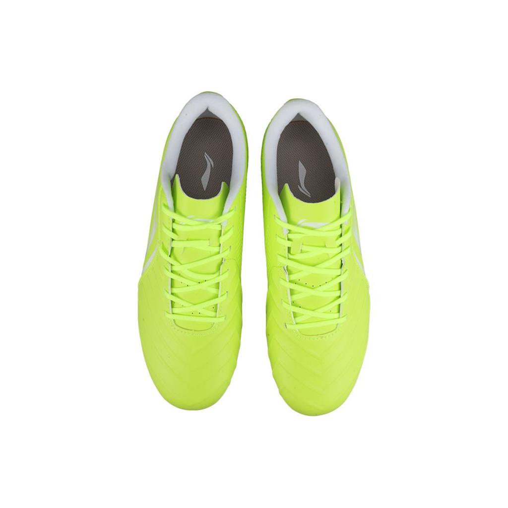 Li Ning Kids Mid-Range MG Stud Short Grass Low-Top Soccer Shoes Fluorescent Green Kids Soccer Shoes YSFT014-3