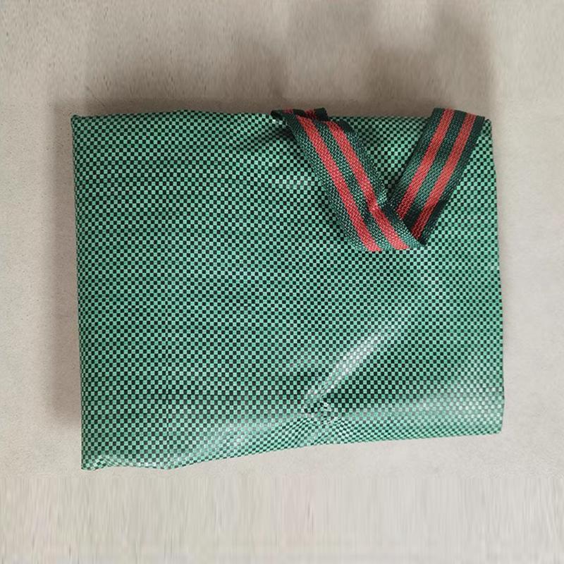 Large Capacity Garden Leaf Bag Branches and Fallen Leaves Collection Bag Dark Green PP Woven Reusable Plant Garbage Bag Supplies