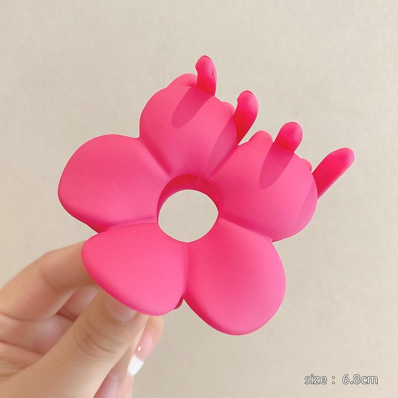 Fashion Flower Hair Claws for Women Hair Clips Crab Clamps Frosted Ponytail Shark Clip Headdress Hair Accessories