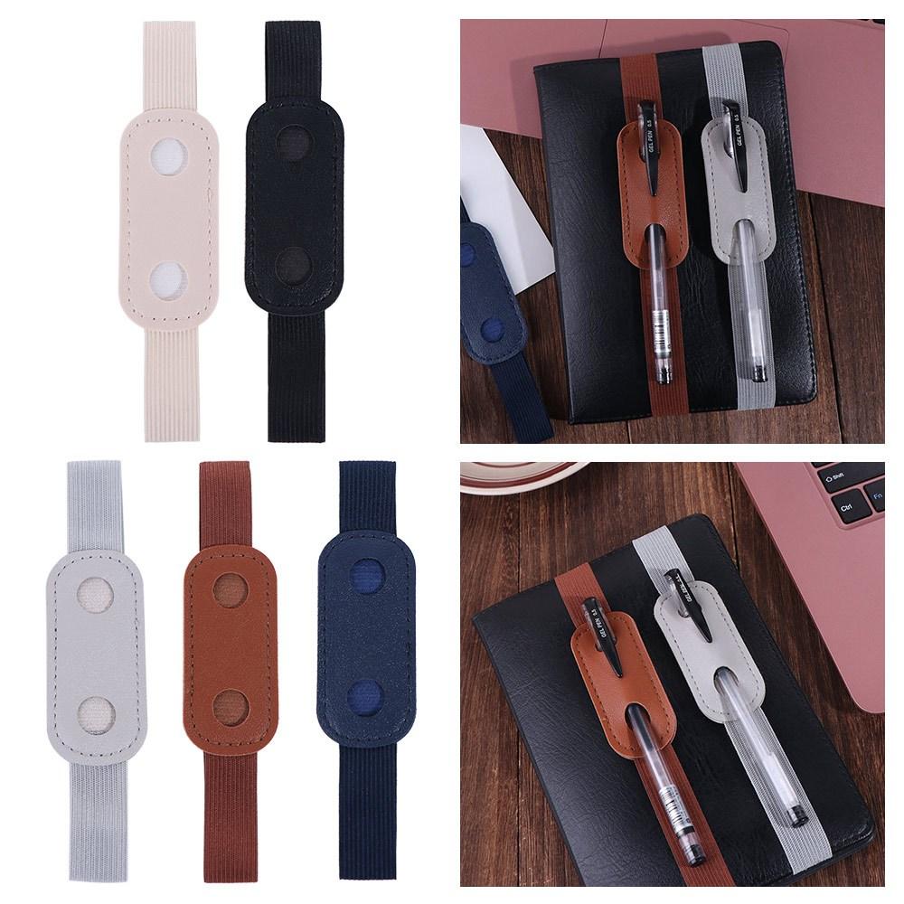 6 Stück Verstellbare Riemen Stift-Hülle Tasche Bunter Stiftclip für Notizbuch Büro-Zubehör