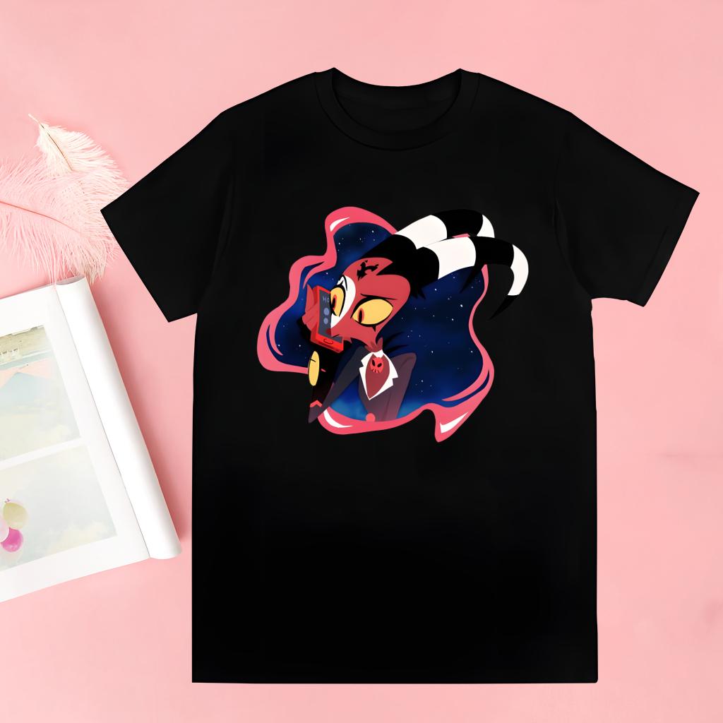 Cartoons Helluva Boss T-Shirt Men Unisex Anime Cartoon Design Men Tee Shirt Homme Summer Tops Short Sleeve Vintage Style
