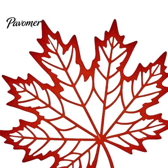 Artistic Iron Maple Leaves 6Pcs Hollow Leaf Wall Decorations, Metal Autumn Art Sculptures, Distressed Hanging Fall Garden Fence Ornaments for