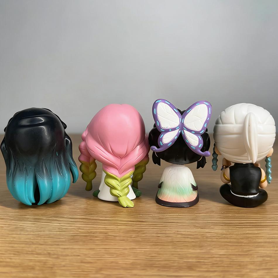 8 Stück/Set Anime Demon Slayer Nezuko Tanjirou Zenitsu Inosuke Mini-Figur Kawaii Actionfigur PVC-Modell Sammlerpuppen Spielzeug