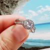 Aesthetic Female Wedding Ceremony Rings Women Elegant Temperament Female Engagement Bands Delicate Design Jewelry Gift