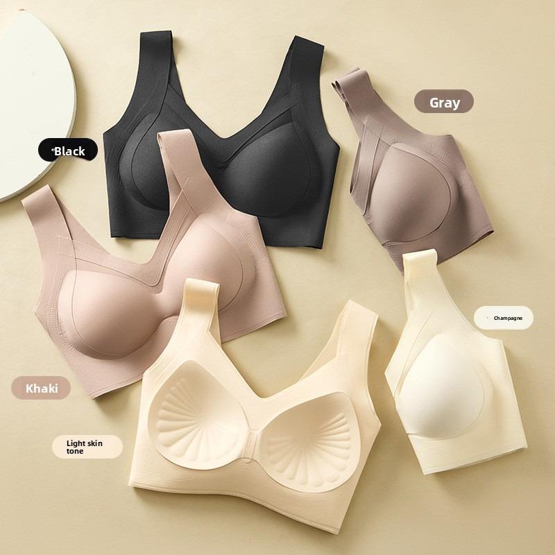Women's Seamless Push Up Beauty Back Bra, Wireless Fixed Lift Tank Top, Anti-Sagging Side Support Bra