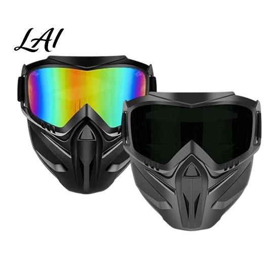 Lawn Mowing Face Mask 2Pcs Full Shield Goggles Anti Fog Dust Proof for 2-in-1 And Goggles Cycling Adjustable Safety with Ventilation Grinding A