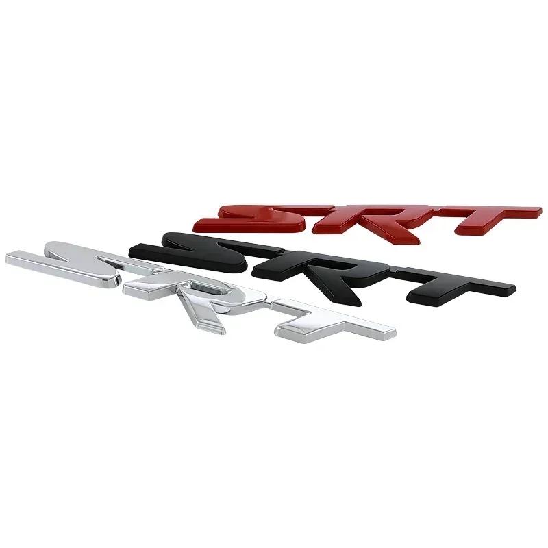 3D Metal Car Front Grille Emblem for SRT Logo Durango Ram 1500 Charger Viper Challenger Caliber Body Trunk Badge Stickers